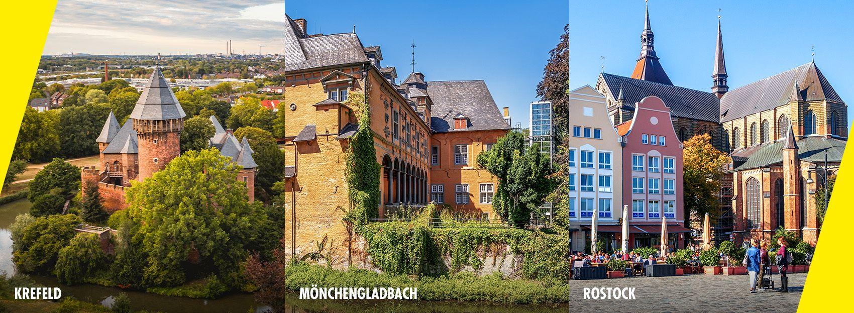 Collage Krefeld Mönchengladbach Rostock