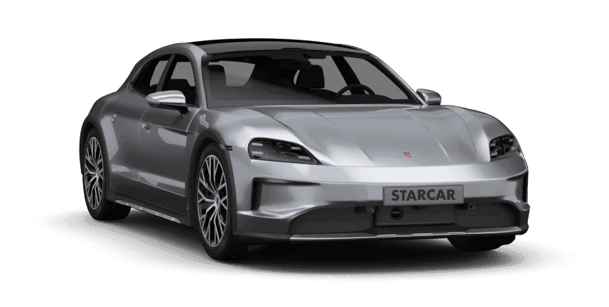 Silver Porsche Taycan