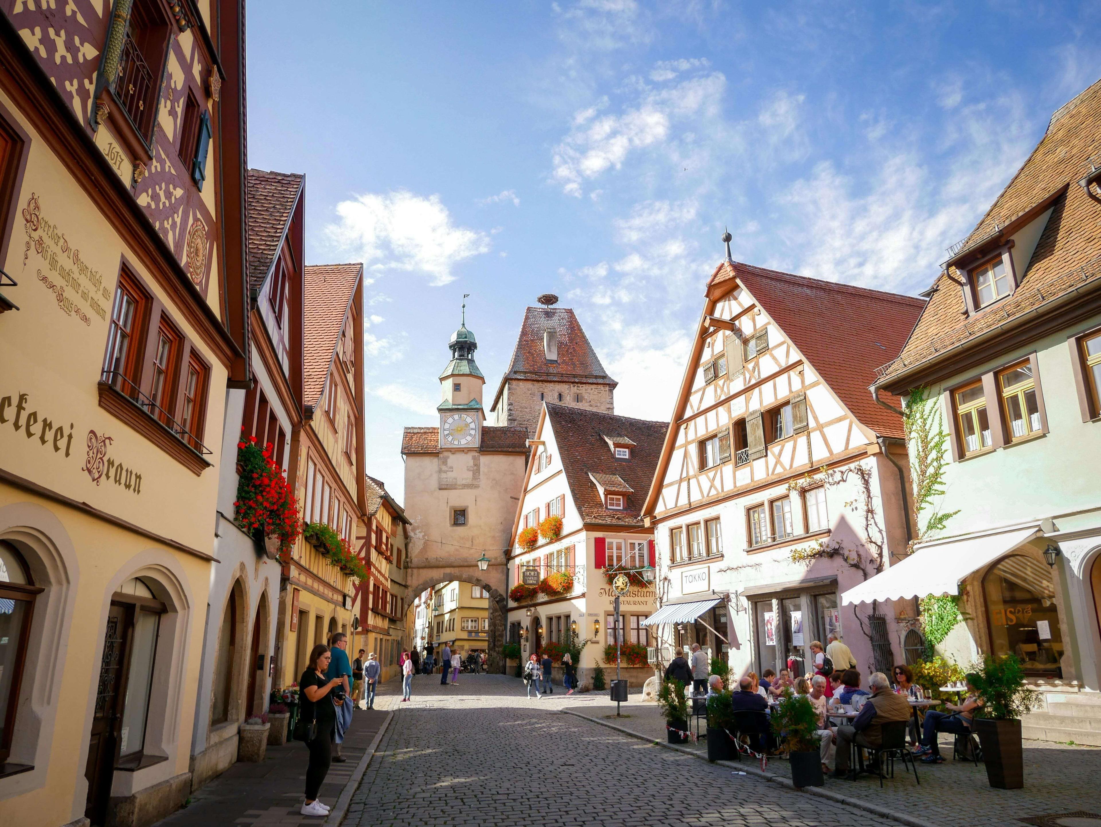 Blick auf die Altstadt von Rothenburg ob der Tauber