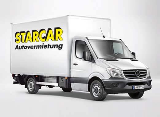 Mercedes Benz Sprinter Koffer mit Starcar Logo