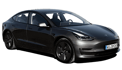 Tesla Modell 3 Elektroauto auf der Straße